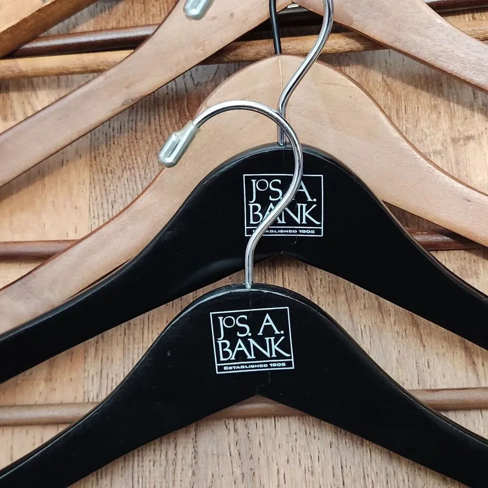 Vintage Wooden Advertising Hangers Witty Bros Dillard's Macys Trouser Clamps (7)